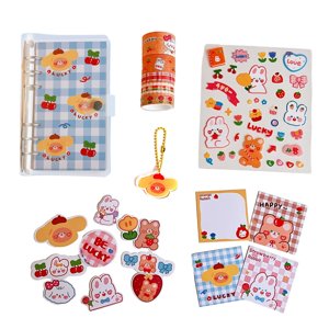 MesaSe Mini Binder with Cash Envelope - Cute pattern binder wallet  Cash Organizer  Mini 6 ring binder style style4;