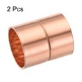 thumbnail image 3 of Unique Bargains 25mm Straight Copper Pipe Coupling Connecting Adapter Solder Connection for Plumbing 2 Pack, 3 of 5