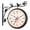 retro black, variant on GROWTH TANK Double Side Wall Clock Dial Diameter 10 inch Silent Wall Decor Station Clock Round for Patio Balcony Garden Porch Living Room retro white