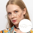 thumbnail image 3 of Fashion Half Glasses Frame No Lens Half Jeweled Frame Decorative Diamonds Gold, 3 of 7