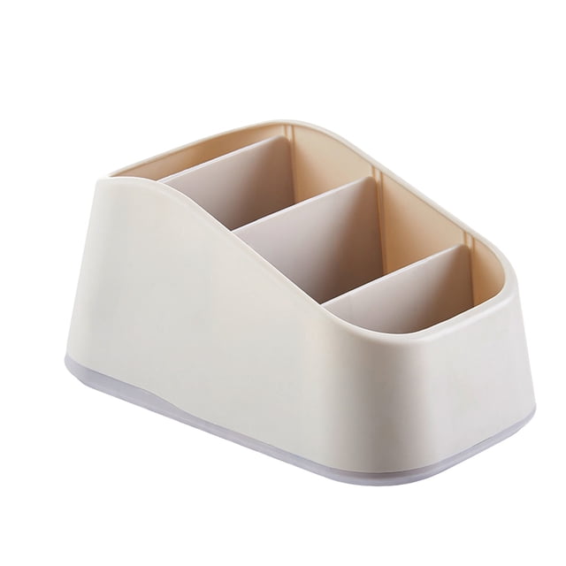Gray Gray Desktop Storage Box With Dividers For Organizing Stationery And Small Essentials #S3gOS