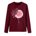 thumbnail image 3 of Qertyioot Blouse Longue Décontractée pour Femmes contre le Cancer du Sein, 3 of 4