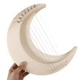 thumbnail image 3 of LOVEVER 1 Ensemble d'Instruments de Musique Harpe de Lyre Portable pour Débutants et Enfants en Couleur Beige, 3 of 8