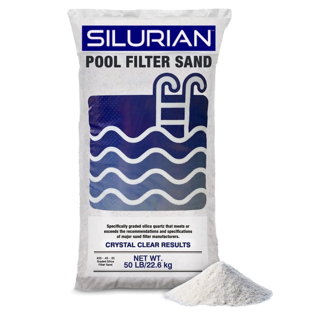 U.S Silica Silurian Sable de Filtration Blanc à 20 Niveaux pour Systèmes de Pompe de Filtration de Piscine, 50 lb