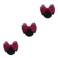 thumbnail image 1 of Decodeary Professional Hair Plate Mesh Pocket Practical Snood Net Elegant And Professional Two Bows- rose red 3Set, 1 of 6