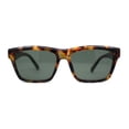 thumbnail image 3 of Lunettes de Soleil Rétro pour Femmes, Style Garçon, à Monture Corne, Écaille Verte, 3 of 4