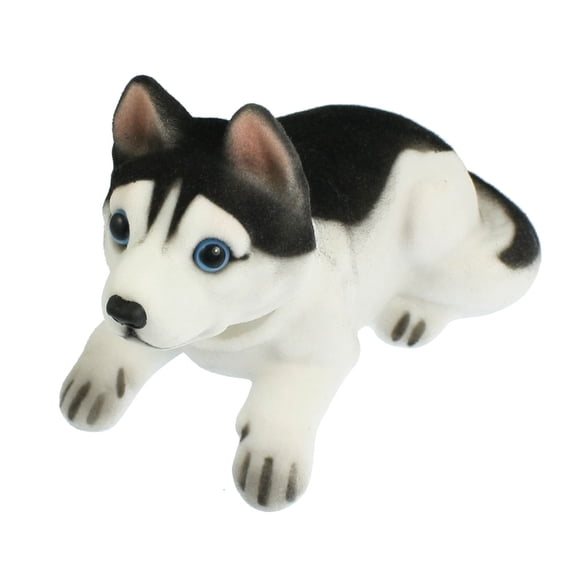 Unique Bargains Auto Fragrant Husky Nodding Bobblehead Dashboard Dogs Toys Black White