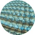 thumbnail image 1 of Ahgly Company Tapis Rond Lavable en Machine Intérieur Transitionnel Moyen Turquoise Vert, 6 Pieds Rond, 1 of 7