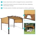 thumbnail image 2 of Sunnydaze 9' x 12' Metal Arched Pergola with Retractable Canopy Tan, 2 of 8