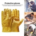 thumbnail image 4 of Faux Leather Work Gloves Durable Work Gloves for Outdoor Construction Welding Heat-resistant, 4 of 7