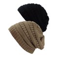 thumbnail image 1 of Tuque Tricotée pour Femmes (Lot de 2), Noir/taupe, 1 of 1