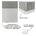 thumbnail image 1 of Literie à Chevrons Gris et Blanc en Zigzag (Literie pour Bébé 4 Pcs, No 6), 1 of 5