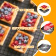 thumbnail image 3 of Mini Tart Pans Square 4 Inch 6Pcs with Removable Bottom, Nonstick Quiche Pan Mini Pie Pans with Oil Brush&Silicone Scrubber, Tart Pan with Fluted Side, Quiche Bakeware for Oven, 3 of 7
