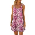 thumbnail image 1 of Birdeem Robes de Plage pour Femmes Aguichant Hawaïennes Imprimées Tropicales Sans Manches Mini Robe d'Été Ample Confortable Boho, 1 of 5