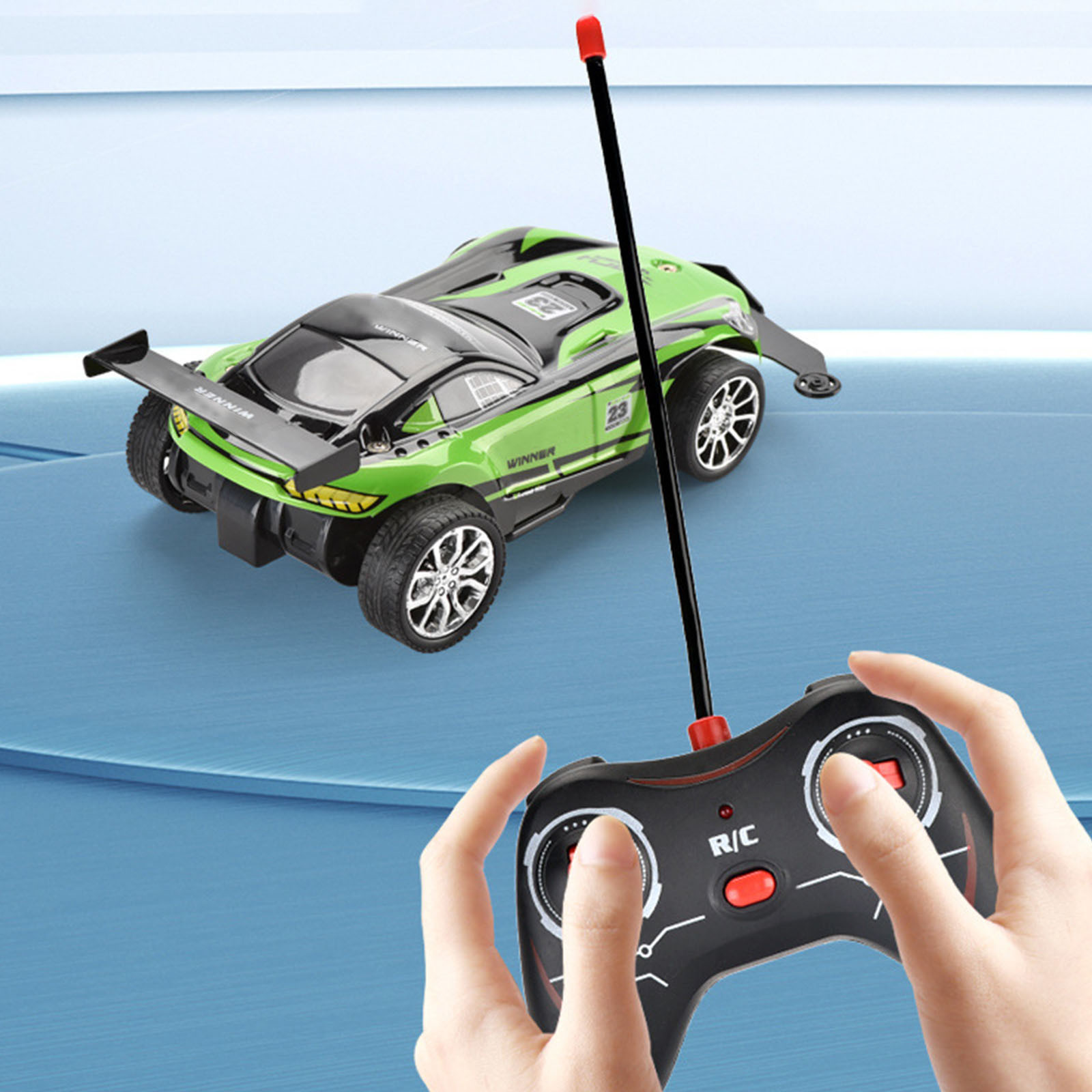 TopLLC Remote Control Car For Kids 2.4G Four Way Remote Control High Speed Off Road Vehicle Lighting Simulation Four Wheel Drive Racing And Sports Car Plastic RC vehicle