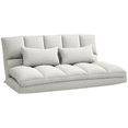 thumbnail image 1 of HOMCOM Adjustable Floor sofa Foldable Lazy Sofa Sleeper w/ 2 Pillows, 1 of 10