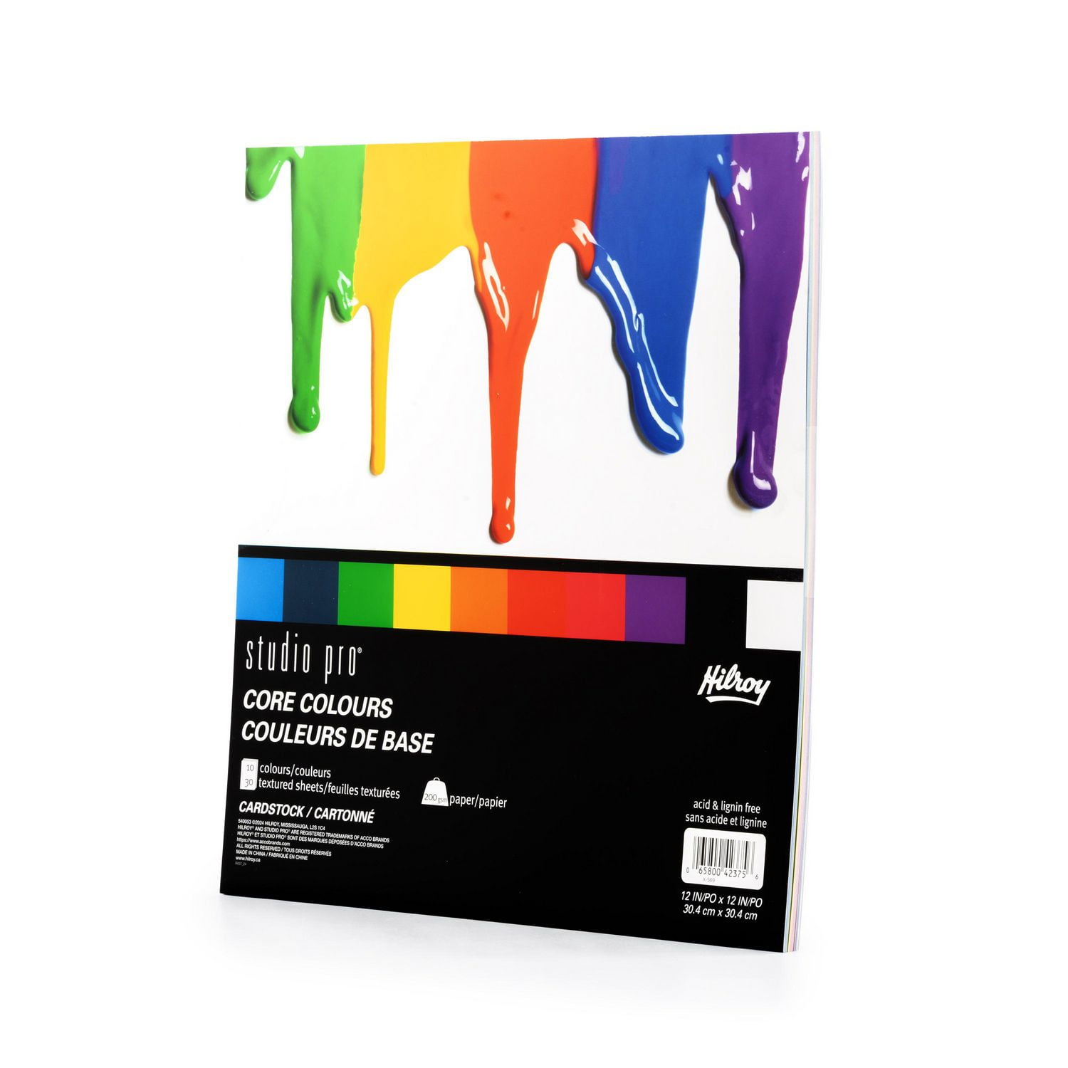 Papier cartonné aux couleurs de base Hilroy® Studio Pro® 12 x 12, 30 un
