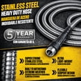 thumbnail image 2 of Bionic Steel Garden Hose 75 ft x 5/8 Inch 500 PSI Water Hose For Outside Heavy Duty Stainless Steel with Spray Nozzle Kink-Free, 2 of 8