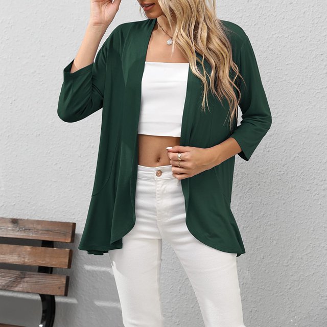 zanvin Cardigans pour Femmes Article des Fêtes, Cardigans Courts pour Femmes Manches 3/4 Ouvert à l'Avant Cardigan Léger S-TTG, Cadeau de Noël