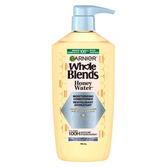 Garnier Whole Blends Honey Water Moisture Restoring Conditioner, for Dry Hair & Scalp