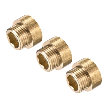 Unique Bargains Raccord de Tuyau d'Extension en Laiton G1/2 Femelle vers G1/2 Mâle, Filetage 10 mm, Lot de 3