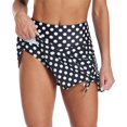 thumbnail image 4 of Women Swim Skirt Drawstrings Sides Swim Shorts Bathing Suit Skirted Swimsuit Bottom, 4 of 6