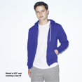 thumbnail image 2 of American Apparel Sweat à Capuche Zippé en Polaire Flex Unisexe, TTP, Lapis, 2 of 6