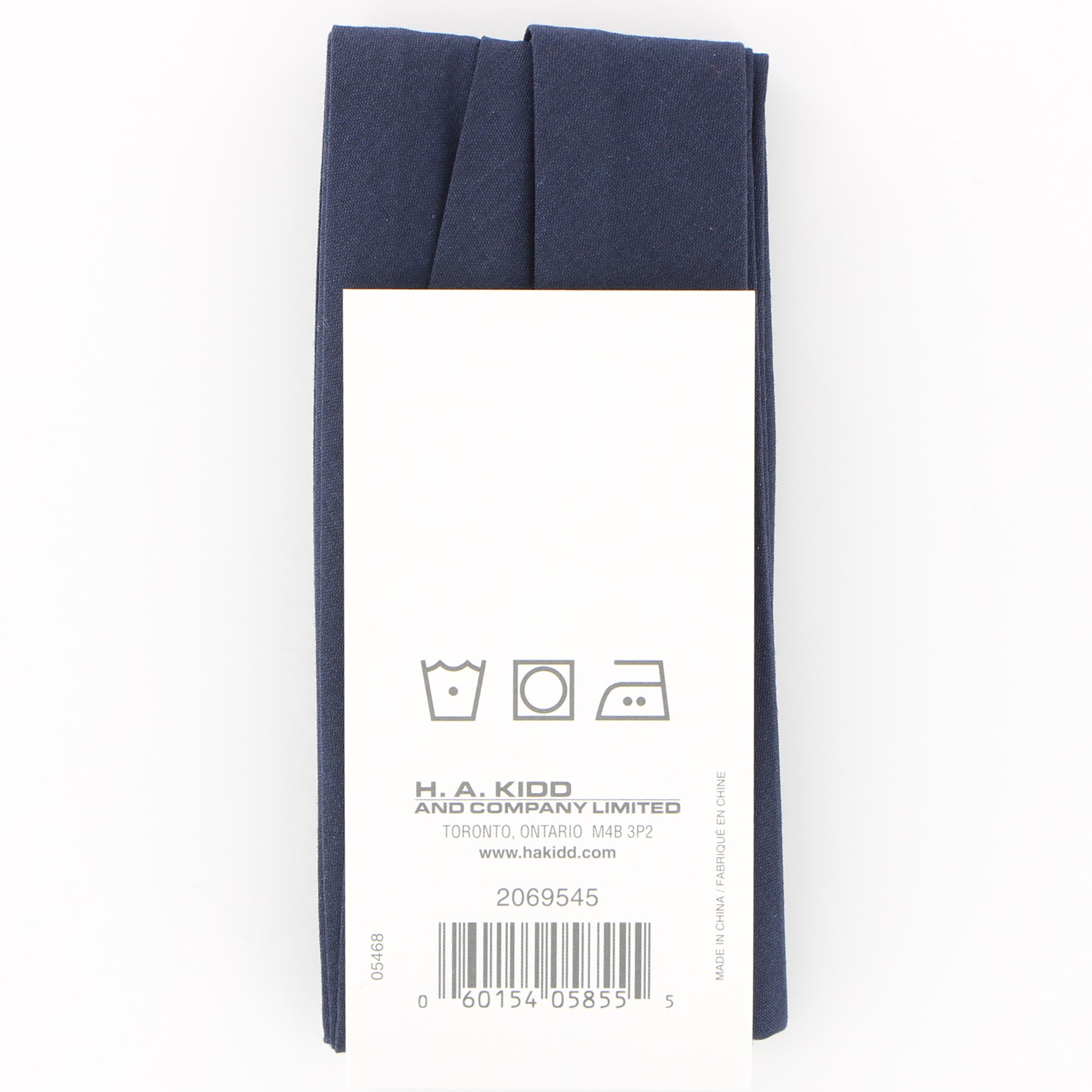 UNIQUE Quilt Binding Stone Blue 25 mm (0.98 in) × 2.75 m (1 in × 3 yd), Navy - cotton, polyester