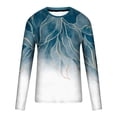 thumbnail image 4 of TIMIFIS Men's Long Sleeve Cotton T-Shirt Graphic Printed Shirts Tops-NavyFall, 4 of 5