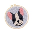 thumbnail image 1 of Punch Needle Kit DIY Needlework Yarn Punch Stitching Starter Animal Dog Embroidery for Kit Embroidery Neddlework Adult Kid Starter C, 1 of 9