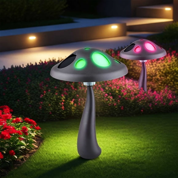 Boovnll Garden Mushrooms Stake Light Tsolar Lights Outdoor Waterproof Solar LED Pathways Lawns Patio Yard Landscapes Decorative Lamp