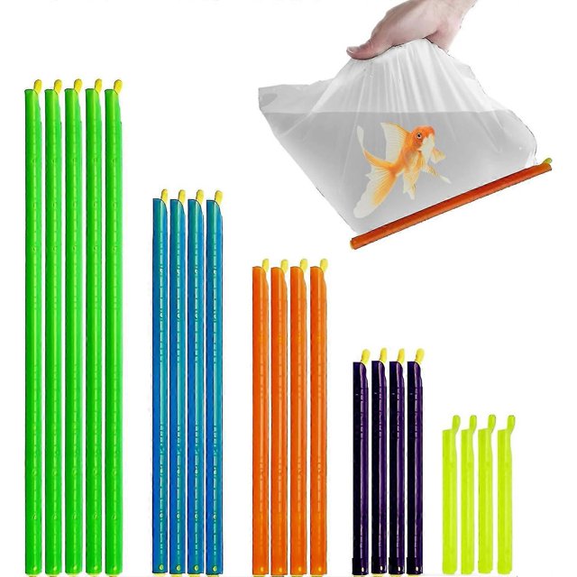 20PCS Magic Bag Sealer Stick, Chip Clips Bag Sealer Stick, Stay Fresh Bag Sealer Sticks, Plastic Closure Rods - 5 Diffrent Sizes