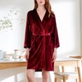 thumbnail image 1 of LSLJS Peignoir d'Hiver Décontracté pour Femmes, Vêtements de Maison, Robe à Manches Longues, Peignoirs Cadeaux pour Femmes, 1 of 4