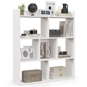 Costway 1 PCS 7-cube Bibliothèque Étagère de rangement ouverte avec des kits anti-dérapants pour salon blanc