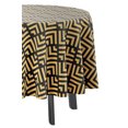 thumbnail image 3 of Vargottam Indoor/OutdoorRoundTablecloth 58 poucesTableau imperméablePatioTableCoupes, Printemps/ÉtéPour Backyard CircularTable/Bbqs/Picnic -Beige & Black, 3 of 8