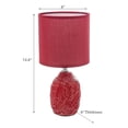 thumbnail image 2 of Lampe De Table En Céramique Avec Plaquette D'Ombrage Rouge, 2 of 3