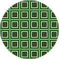 thumbnail image 1 of Ahgly Company Tapis Rond Lavable en Machine Intérieur Transitionnel Vert, 3 Pieds Rond, 1 of 7