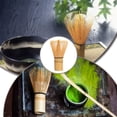 thumbnail image 2 of Matcha Whisk 100 Prong Natural Tea Powder Whisk Semi Handmade Chasen For Making And Stirring Matcha Golden Matcha Green Tea Whisk Mixer Attachment Holder Stirring Wand Screaming Chicken Pancake Batter, 2 of 4