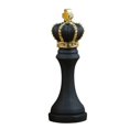 thumbnail image 3 of fastboy Pièces d'Échecs Statue avec Peinture Dorée Résine Cadeau pour Bureau Salon Bureau Forme Cheval Noir Forme Roi Noir, 3 of 5