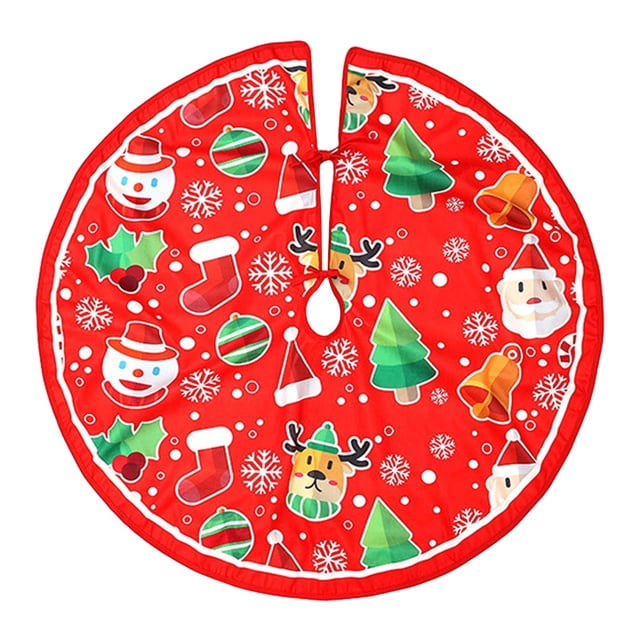 Pisexur Christmas Tree Skirt ,Many patterns 35.15"Christmas Tree Upholstered Bottom Cover, Suitable For Christmas Tree Decorations, Christmas Family Gathering Christmas Decorations Christmas Gifts