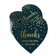 thumbnail image 1 of Inkdotpot Real Gold Foil Thanks From The New Wedding Tags Favor Hang Paper Tags 100 Pieces, 1 of 1