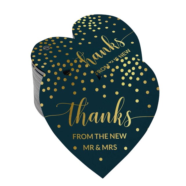 Inkdotpot Real Gold Foil Thanks From The New Wedding Tags Favor Hang Paper Tags 100 Pieces