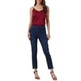 thumbnail image 2 of INSPIRE CHIC Camisole en Satin pour Femme à Col en V à Bretelles Spaghetti en Soie pour Dormir et Se Détendre Pyjama Blouse L Rouge, 2 of 6