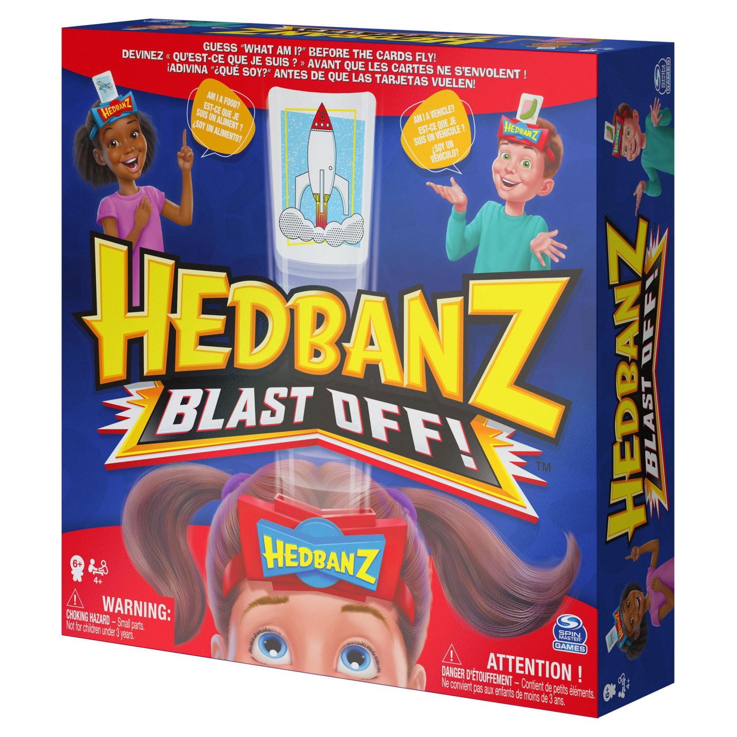 Décollage de Hedbanz ! Jeu de devinettes pour les enfants et les familles à partir de 6 ans