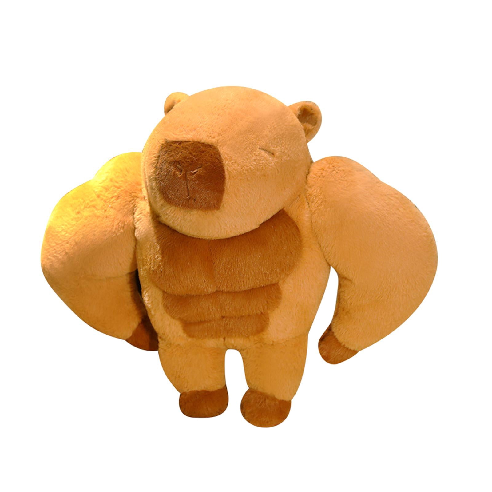 HILABEE Peluche Capybara Muscle Jouet en Peluche Capybara Mignon Animal en Peluche