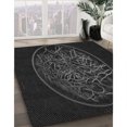 thumbnail image 3 of Ahgly Tapis d'Intérieur Lavable en Machine Carré Noir Nuit Transitionnel, 4 Pieds Carré, 3 of 7