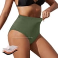 thumbnail image 2 of GDREDA Women's High Waisted Swimsuit Bottoms Full Coverage Basic Bikini Bottom Bathing Suit Light Green,XL, 2 of 3