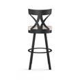 thumbnail image 4 of Amisco Washington 26 in. Swivel Counter Stool - Cream Faux Leather / Black Metal, 4 of 9