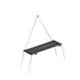 thumbnail image 2 of S SERENABLE Camping Folding Table Camp Table with Light Pole for Travel Backyard Balcony Beech, 2 of 9