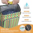 thumbnail image 3 of Colorful Checkered Soft Cooler Bag - 20L Insulated Leakproof Backpack for Travel, Work & Outdoor Adventures, 3 of 5